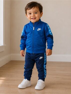 Nike Bright Blue Zip-Up Jacket with White Logo